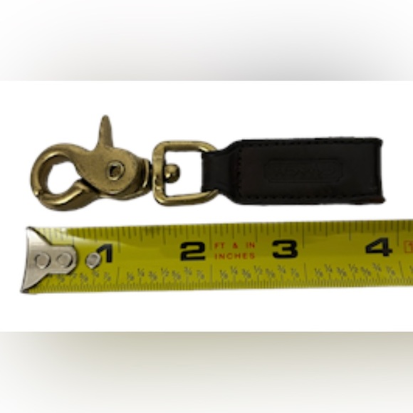 Vintage Coach Trigger Snap Keyfob - Mocha Brown Leather - Picture 10 of 10